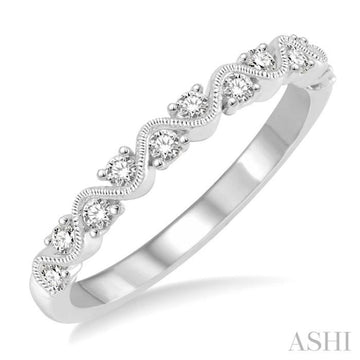 1/4 ctw Round Cut Diamond Stack Band in 14K White Gold